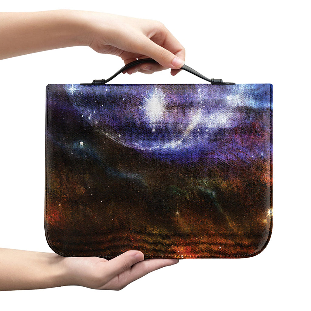 Woman Space Yin Yang Painting Print Leather Bible Cover