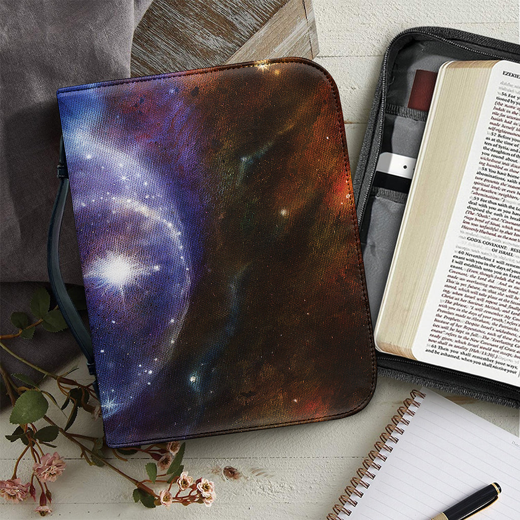 Woman Space Yin Yang Painting Print Leather Bible Cover