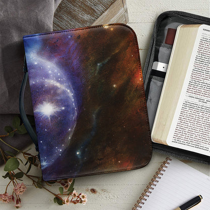 Woman Space Yin Yang Painting Print Leather Bible Cover