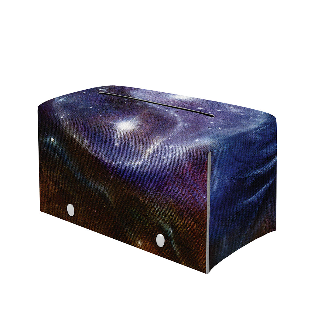 Woman Space Yin Yang Painting Print Leather Tissue Box Cover