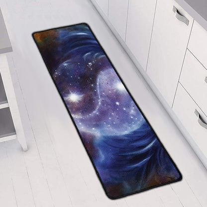Woman Space Yin Yang Painting Print Long Kitchen Mat