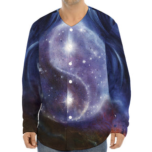 Woman Space Yin Yang Painting Print Long Sleeve Baseball Jersey