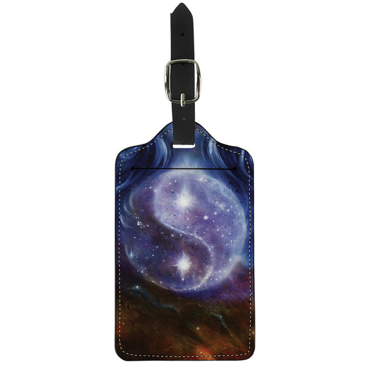 Woman Space Yin Yang Painting Print Luggage Tag