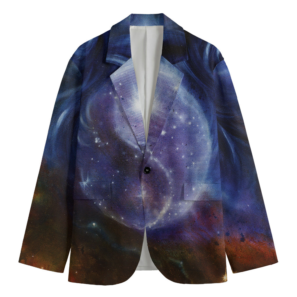 Woman Space Yin Yang Painting Print Men's Blazer