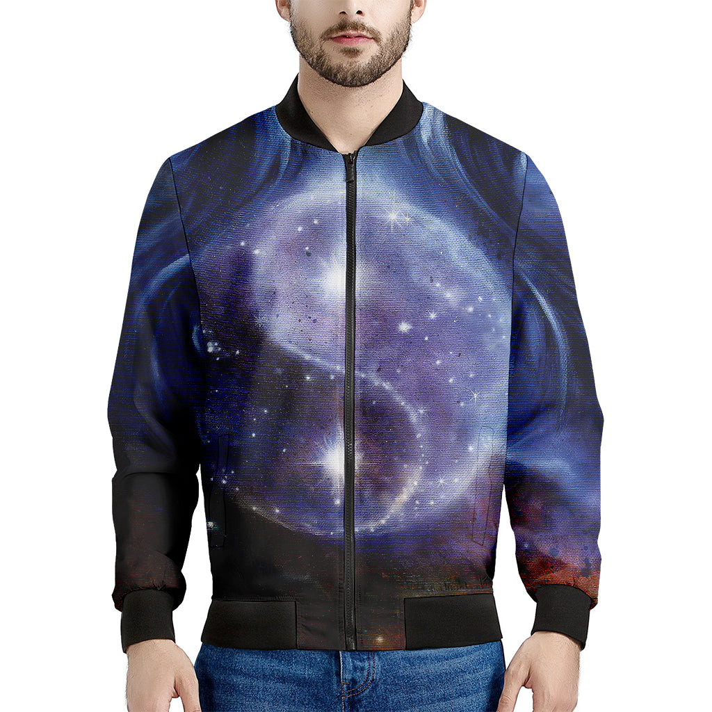 Woman Space Yin Yang Painting Print Men's Bomber Jacket