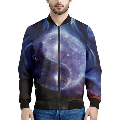 Woman Space Yin Yang Painting Print Men's Bomber Jacket