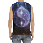 Woman Space Yin Yang Painting Print Men's Fitness Tank Top