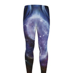Woman Space Yin Yang Painting Print Men's leggings