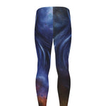 Woman Space Yin Yang Painting Print Men's leggings