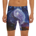 Woman Space Yin Yang Painting Print Men's Long Boxer Briefs