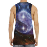 Woman Space Yin Yang Painting Print Men's Muscle Tank Top