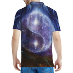 Woman Space Yin Yang Painting Print Men's Polo Shirt