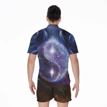 Woman Space Yin Yang Painting Print Men's Rompers