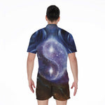 Woman Space Yin Yang Painting Print Men's Rompers