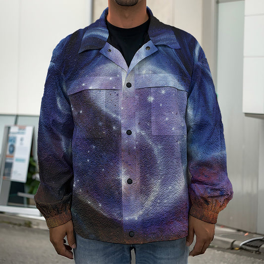 Woman Space Yin Yang Painting Print Men's Shirt Jacket