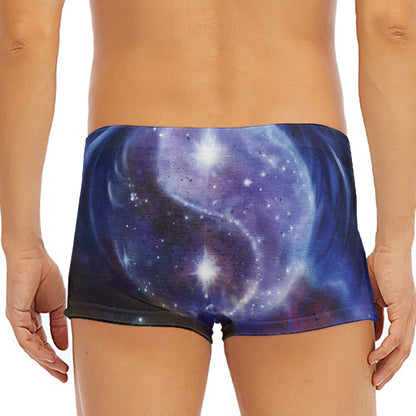 Woman Space Yin Yang Painting Print Men's Short Boxer Briefs