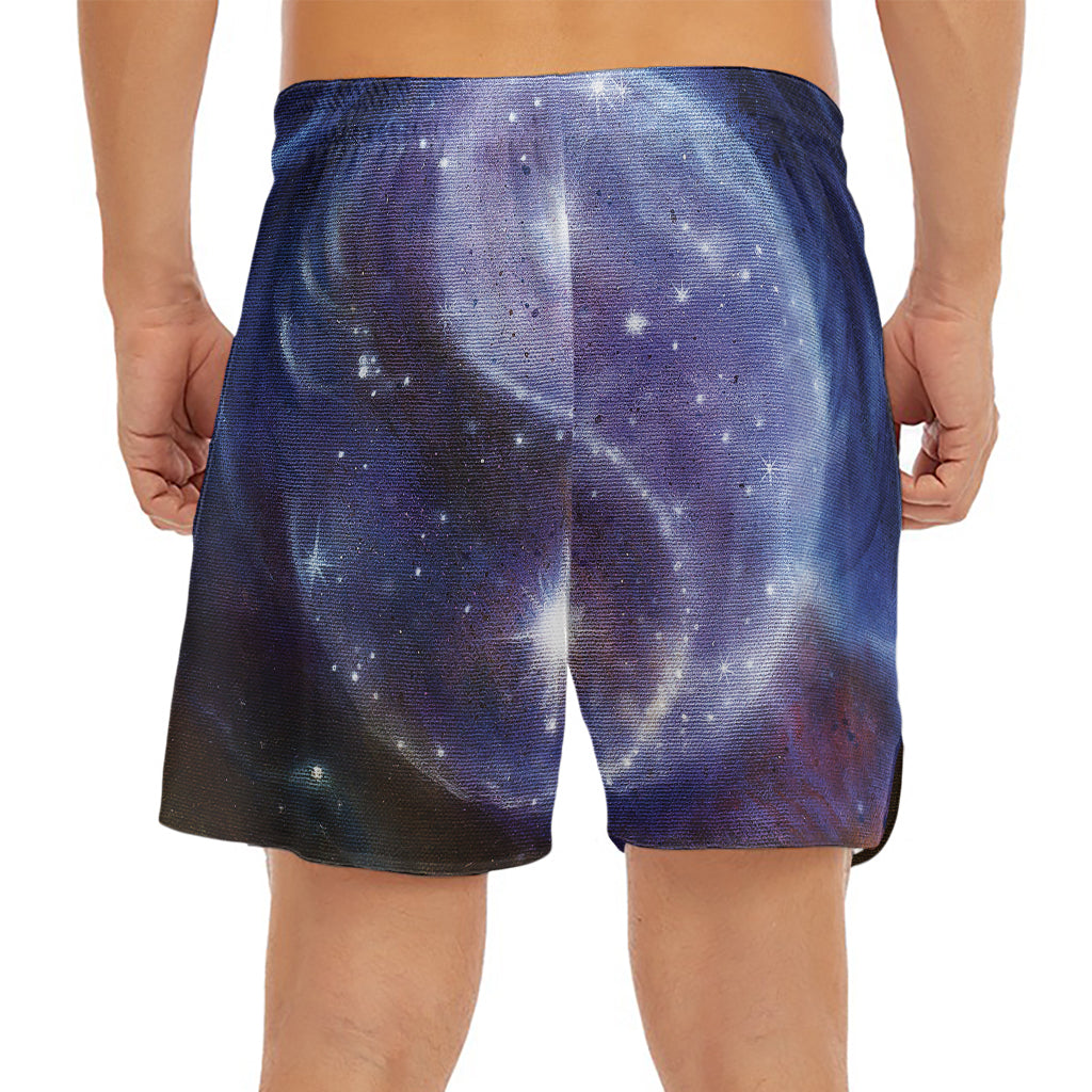 Woman Space Yin Yang Painting Print Men's Split Running Shorts
