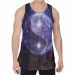 Woman Space Yin Yang Painting Print Men's Velvet Tank Top