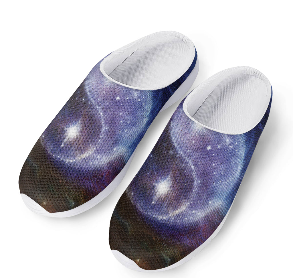 Woman Space Yin Yang Painting Print Mesh Casual Shoes
