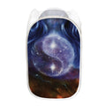 Woman Space Yin Yang Painting Print Mesh Laundry Hamper