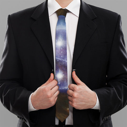 Woman Space Yin Yang Painting Print Necktie
