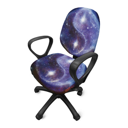 Woman Space Yin Yang Painting Print Office Chair Cover