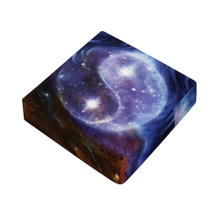 Woman Space Yin Yang Painting Print Outdoor Seat Cushion Cover