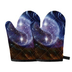 Woman Space Yin Yang Painting Print Oven Mitts