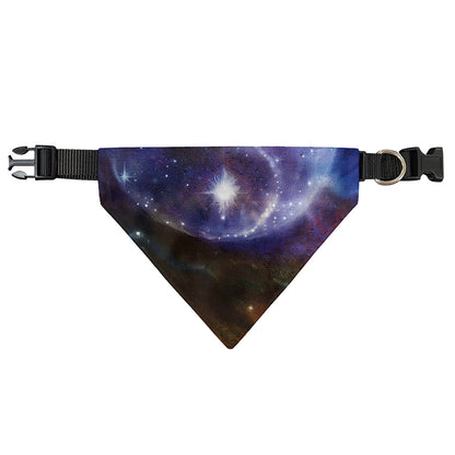 Woman Space Yin Yang Painting Print Over The Collar Dog Bandana