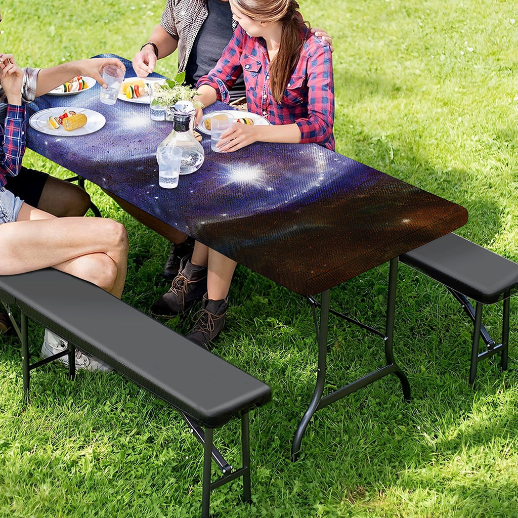 Woman Space Yin Yang Painting Print Picnic Table Cover