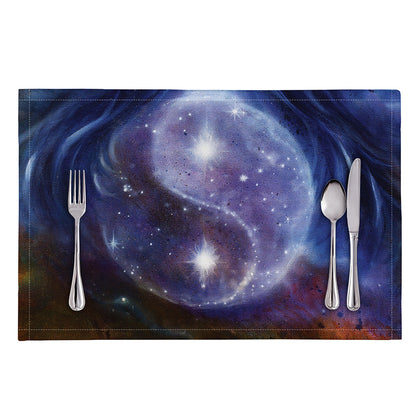 Woman Space Yin Yang Painting Print Placemat