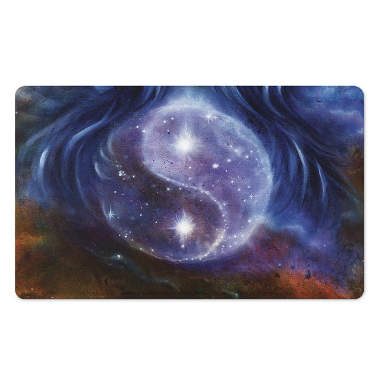 Woman Space Yin Yang Painting Print Polyester Doormat
