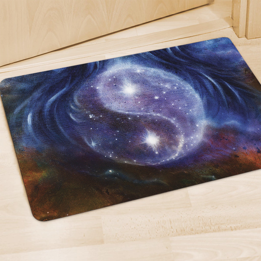 Woman Space Yin Yang Painting Print Polyester Doormat
