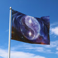 Woman Space Yin Yang Painting Print Polyester Flag