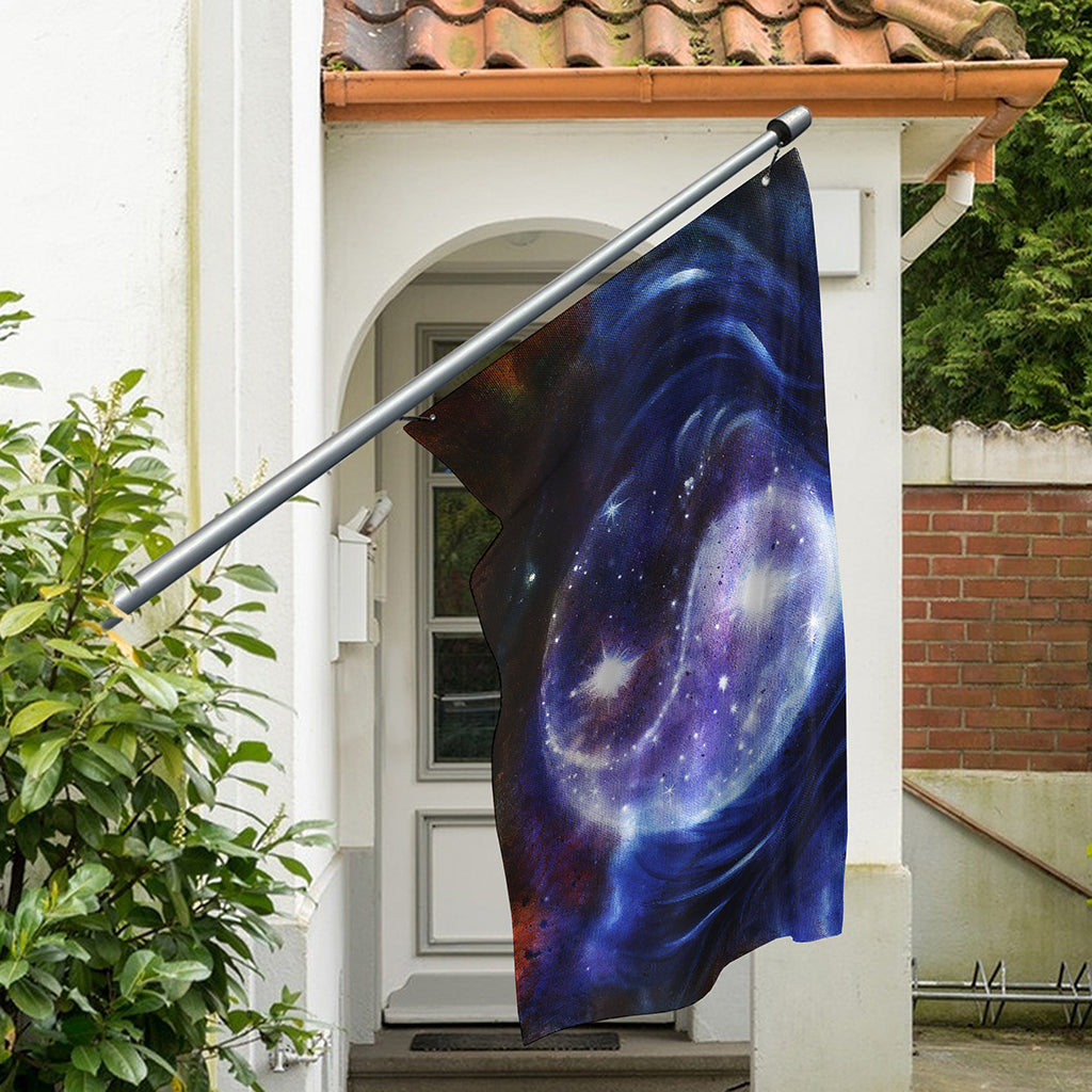 Woman Space Yin Yang Painting Print Polyester Flag