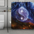 Woman Space Yin Yang Painting Print Polyester Shower Curtain