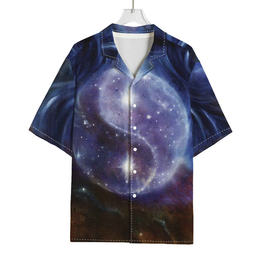 Woman Space Yin Yang Painting Print Rayon Hawaiian Shirt