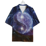 Woman Space Yin Yang Painting Print Rayon Hawaiian Shirt