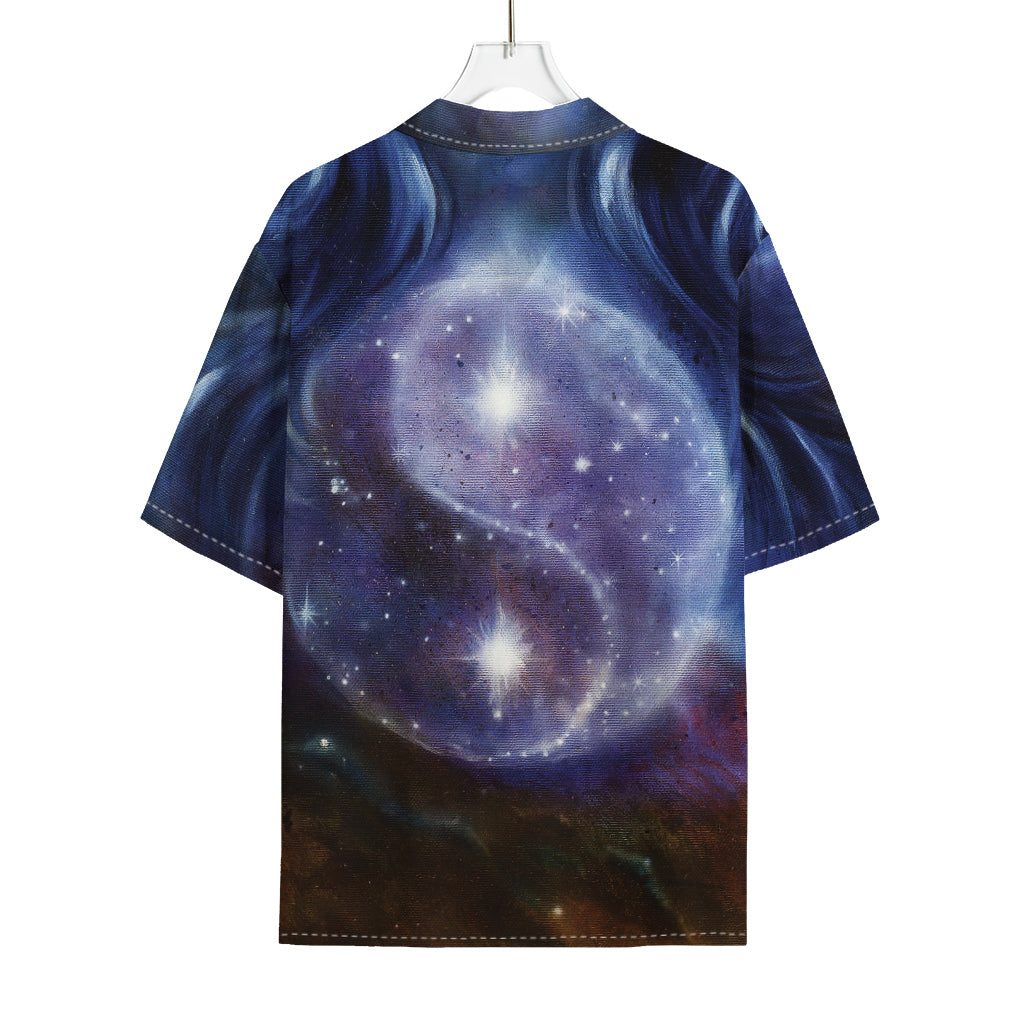 Woman Space Yin Yang Painting Print Rayon Hawaiian Shirt