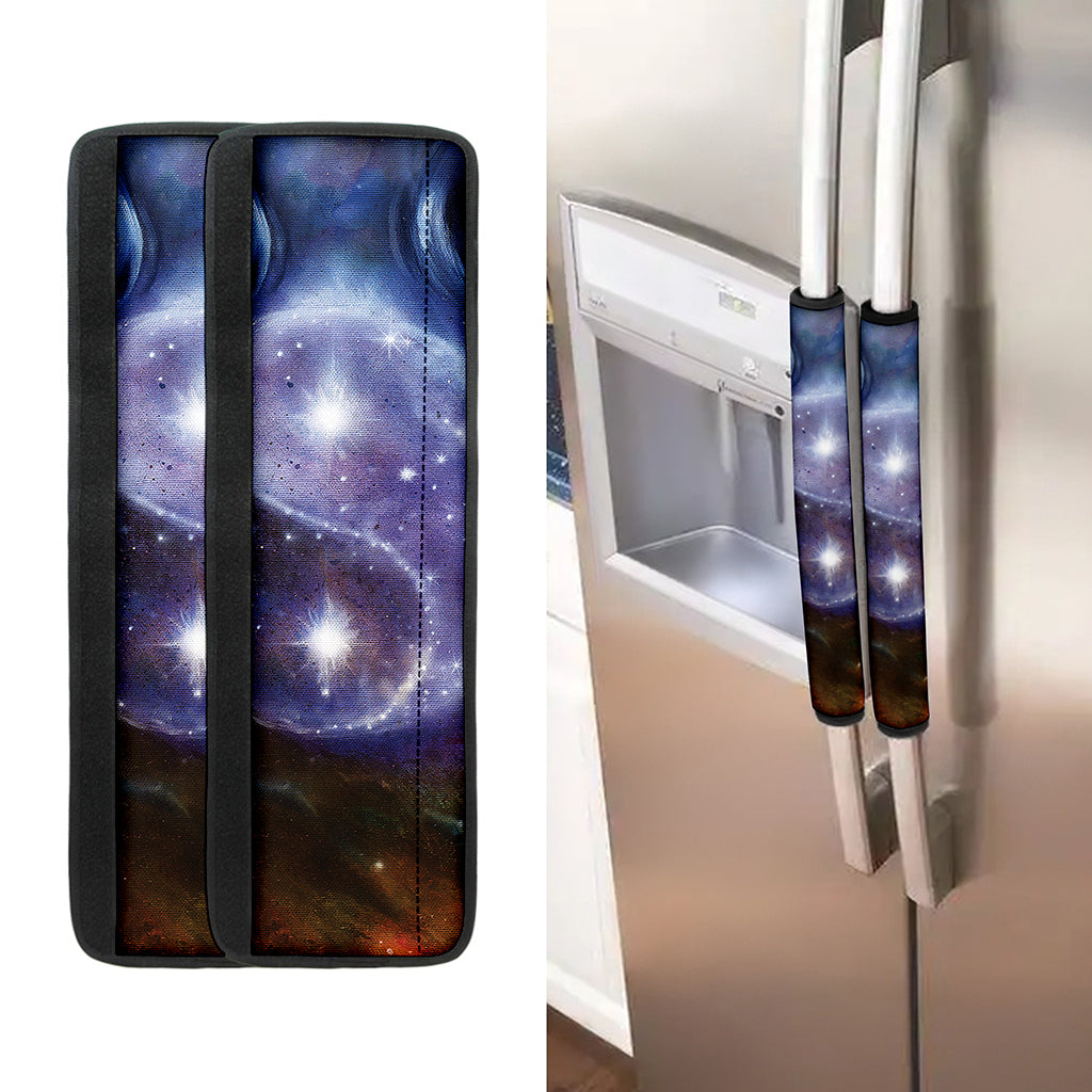 Woman Space Yin Yang Painting Print Refrigerator Handle Covers