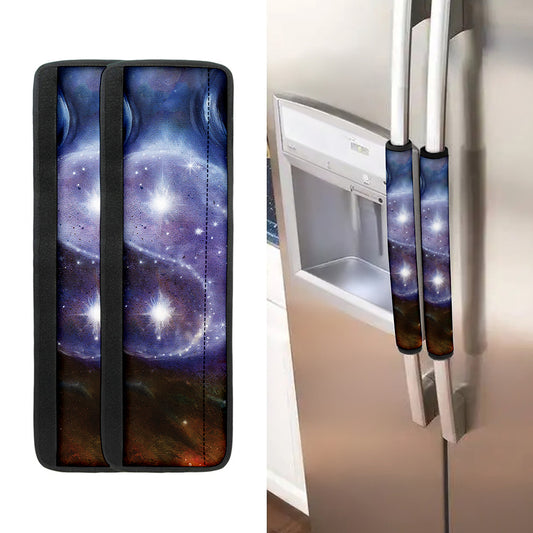 Woman Space Yin Yang Painting Print Refrigerator Handle Covers