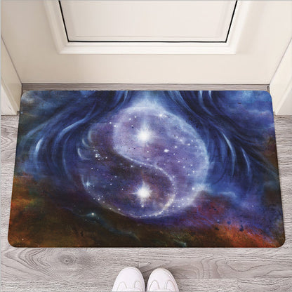 Woman Space Yin Yang Painting Print Rubber Doormat