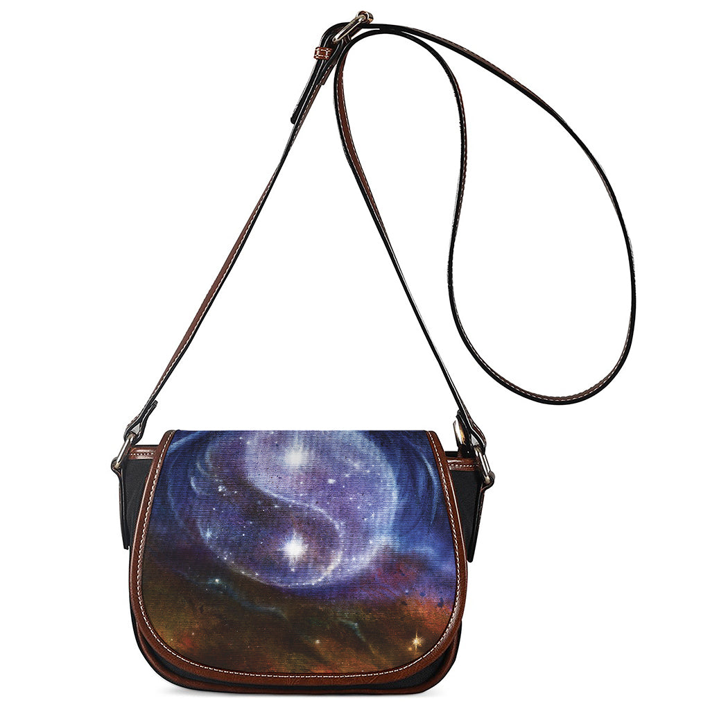 Woman Space Yin Yang Painting Print Saddle Bag