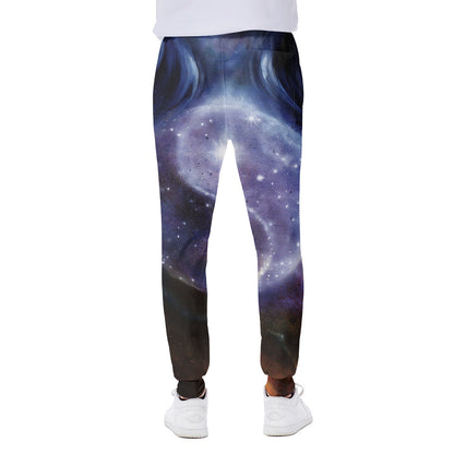 Woman Space Yin Yang Painting Print Scuba Joggers