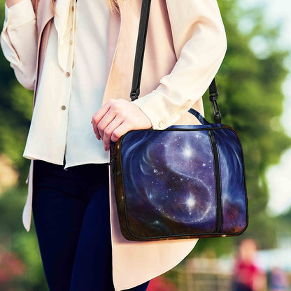 Woman Space Yin Yang Painting Print Shoulder Strap Bible Bag