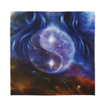 Woman Space Yin Yang Painting Print Silk Bandana