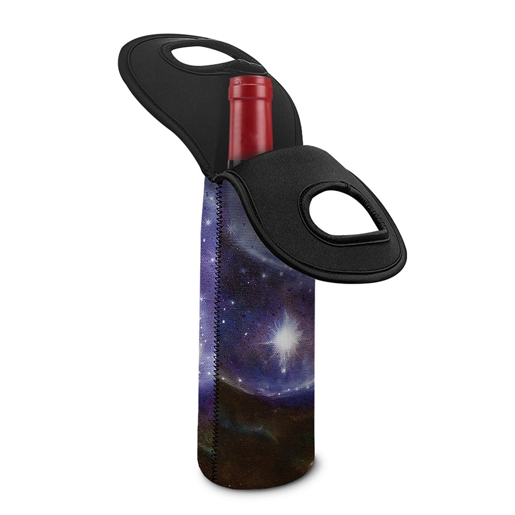 Woman Space Yin Yang Painting Print Single Neoprene Wine Tote