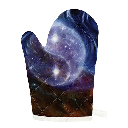 Woman Space Yin Yang Painting Print Single Oven Mitt