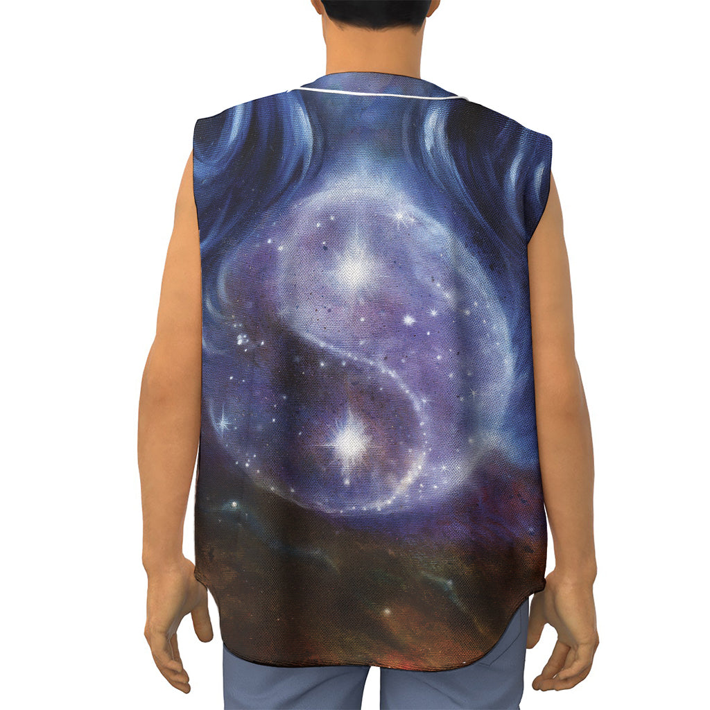 Woman Space Yin Yang Painting Print Sleeveless Baseball Jersey