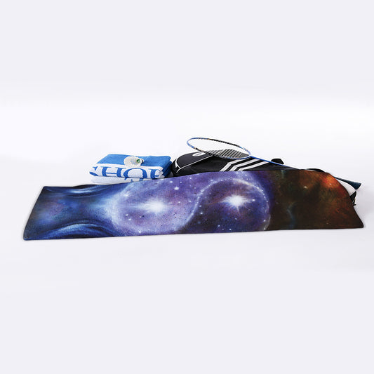 Woman Space Yin Yang Painting Print Sports Towel